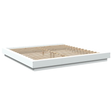 vidaXL fehér szerelt fa ágykeret LED-világítással 180 x 200 cm (3281077) ágy és ágykellék