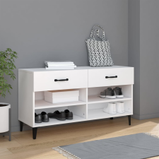 vidaXL fehér szerelt fa cipősszekrény 102x35x55 cm bútor