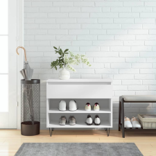 vidaXL fehér szerelt fa cipősszekrény 70x36x60 cm bútor
