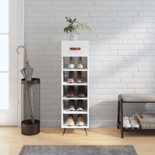 vidaXL fehér szerelt fa cipőszekrény 30 x 35 x 105 cm bútor