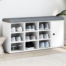 vidaXL Fehér szerelt fa cipőtároló pad 102 x 32 x 50 cm bútor