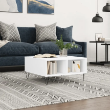 vidaXL fehér szerelt fa dohányzóasztal 60x60x30 cm bútor