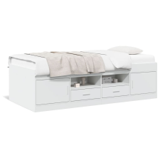 vidaXL fehér szerelt fa kanapéágy fiókokkal 90 x 200 cm ágy és ágykellék
