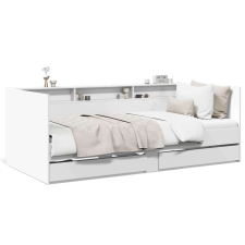 vidaXL fehér szerelt fa kanapéágy fiókokkal 90 x 200 cm ágy és ágykellék