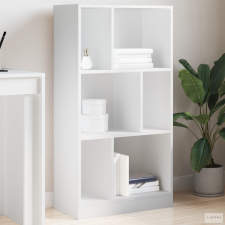 vidaXL Fehér szerelt fa könyvszekrény 57 x 28,5 x 107,5 cm bútor