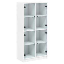 vidaXL fehér szerelt fa magasszekrény ajtókkal 68x37x142 cm (3295857) bútor