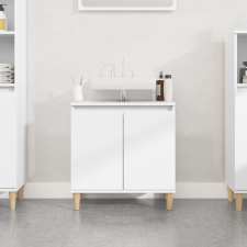 vidaXL fehér szerelt fa mosdószekrény 58x33x60 cm fürdőszoba bútor