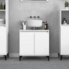 vidaXL fehér szerelt fa mosdószekrény 58x33x60 cm fürdőszoba bútor