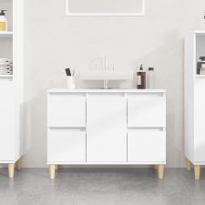vidaXL fehér szerelt fa mosdószekrény 80 x 33 x 60 cm fürdőszoba bútor