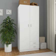 vidaXL fehér szerelt fa ruhásszekrény 80 x 52 x 180 cm bútor