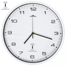 vidaXL Fehér színű rádióvezérelt falióra kvarcszerkezettel 31 cm falióra