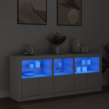vidaXL fehér tálalószekrény LED-világítással 162 x 37 x 67 cm bútor