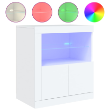 vidaXL fehér tálalószekrény LED-világítással 60,5 x 37 x 67 cm (836616) bútor