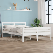 vidaXL fehér tömör fa ágykeret 120 x 200 cm ágy és ágykellék