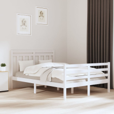 vidaXL fehér tömör fa ágykeret 120x190 cm (4FT Small Double) ágy és ágykellék