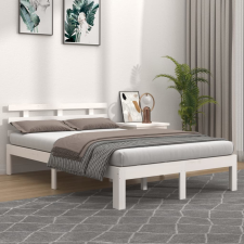vidaXL fehér tömör fa ágykeret 140x200 cm ágy és ágykellék