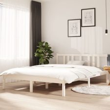 vidaXL fehér tömör fa ágykeret 140x200 cm ágy és ágykellék