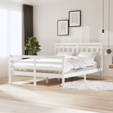 vidaXL fehér tömör fa ágykeret 160 x 200 cm ágy és ágykellék
