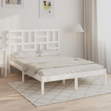 vidaXL fehér tömör fa ágykeret 160 x 200 cm ágy és ágykellék