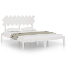 vidaXL fehér tömör fa ágykeret 160 x 200 cm (3104879) ágy és ágykellék