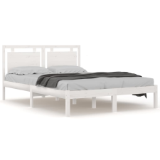 vidaXL fehér tömör fa ágykeret 200 x 200 cm (3105556) ágy és ágykellék