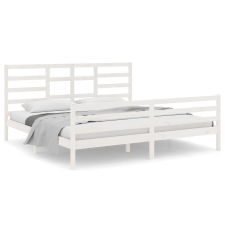 vidaXL fehér tömör fa ágykeret 200 x 200 cm (3105881) ágy és ágykellék