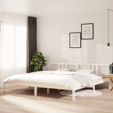 vidaXL fehér tömör fa ágykeret 200x200 cm ágy és ágykellék