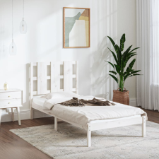 vidaXL fehér tömör fa ágykeret 75 x 190 cm (2FT6 Small Single) ágy és ágykellék
