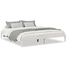 vidaXL fehér tömör fenyő extra hosszú ágykeret matrac nélkül 200x220cm (852427) ágy és ágykellék