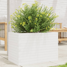 vidaXL fehér tömör fenyő virágláda 70x40x45,5 cm kerti tárolás