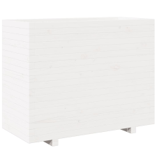 vidaXL fehér tömör fenyő virágláda 90x40x72,5 cm kerti tárolás