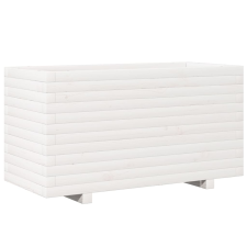 vidaXL fehér tömör fenyő virágtartó 90 x 40 x 49,5 cm kerti tárolás