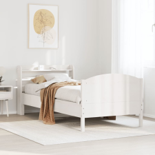 vidaXL fehér tömör fenyőfa ágy matrac nélkül 100 x 200 cm ágy és ágykellék