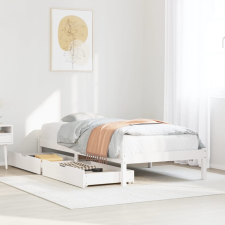 vidaXL fehér tömör fenyőfa ágy matrac nélkül 100 x 200 cm ágy és ágykellék