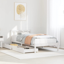 vidaXL fehér tömör fenyőfa ágy matrac nélkül 100 x 200 cm ágy és ágykellék