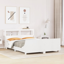 vidaXL fehér tömör fenyőfa ágy matrac nélkül 120 x 190 cm ágy és ágykellék