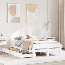vidaXL fehér tömör fenyőfa ágy matrac nélkül 120 x 190 cm ágy és ágykellék
