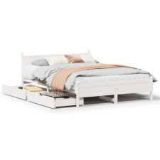 vidaXL fehér tömör fenyőfa ágy matrac nélkül 120 x 190 cm (3309789) ágy és ágykellék