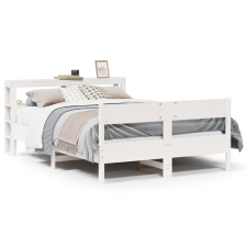 vidaXL fehér tömör fenyőfa ágy matrac nélkül 135 x 190 cm ágy és ágykellék