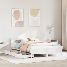 vidaXL fehér tömör fenyőfa ágy matrac nélkül 140 x 200 cm ágy és ágykellék