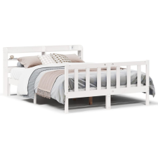vidaXL fehér tömör fenyőfa ágy matrac nélkül 140 x 200 cm (3306581) ágy és ágykellék