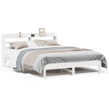 vidaXL fehér tömör fenyőfa ágy matrac nélkül 140 x 200 cm (3306889) ágy és ágykellék