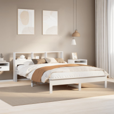 vidaXL fehér tömör fenyőfa ágy matrac nélkül 140x190 cm ágy és ágykellék