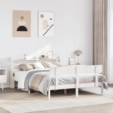 vidaXL fehér tömör fenyőfa ágy matrac nélkül 150 x 200 cm ágy és ágykellék