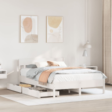 vidaXL fehér tömör fenyőfa ágy matrac nélkül 150 x 200 cm ágy és ágykellék