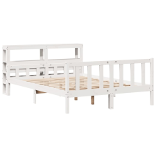 vidaXL fehér tömör fenyőfa ágy matrac nélkül 150 x 200 cm (3305907) ágy és ágykellék