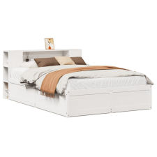 vidaXL fehér tömör fenyőfa ágy matrac nélkül 150 x 200 cm (3323414) ágy és ágykellék