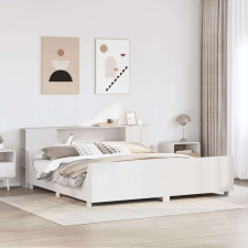 vidaXL fehér tömör fenyőfa ágy matrac nélkül 180 x 200 cm ágy és ágykellék