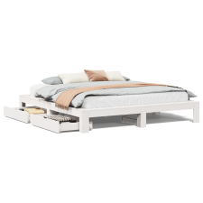 vidaXL fehér tömör fenyőfa ágy matrac nélkül 180 x 200 cm (3308991) ágy és ágykellék