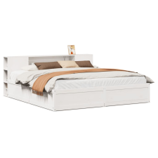 vidaXL fehér tömör fenyőfa ágy matrac nélkül 180 x 200 cm (3323408) ágy és ágykellék